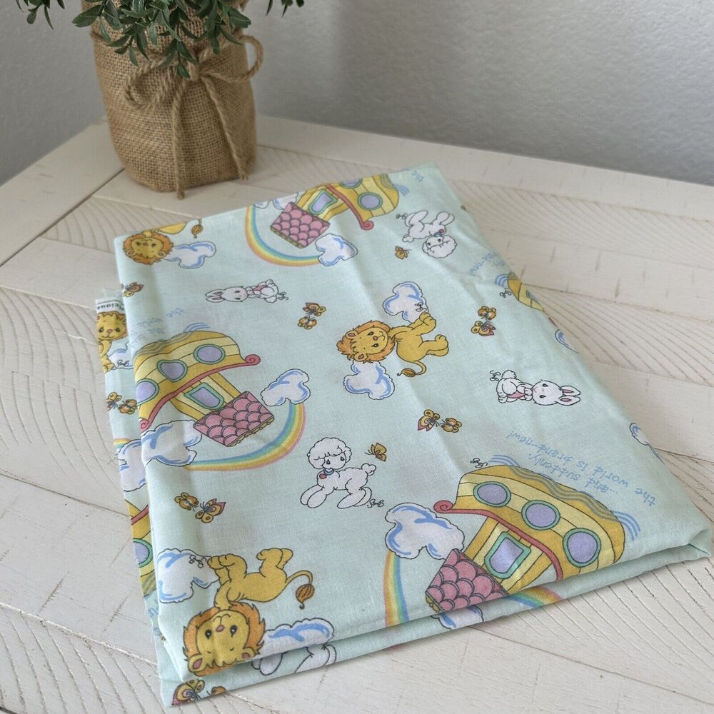 Preicous Moments‎ Noah's Ark Childrens Bible 2007 Fabric 32x43" Animals Pastel